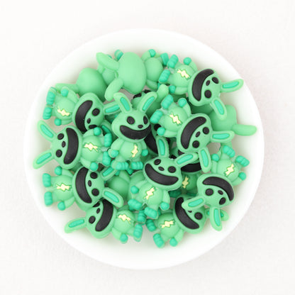 Colorful 3D Animal Monster Silicone Focal Beads 20pcs 6