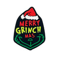 Silicone Focal Beads Merry Grinchmas Holiday Text with Santa Hat 20pcs