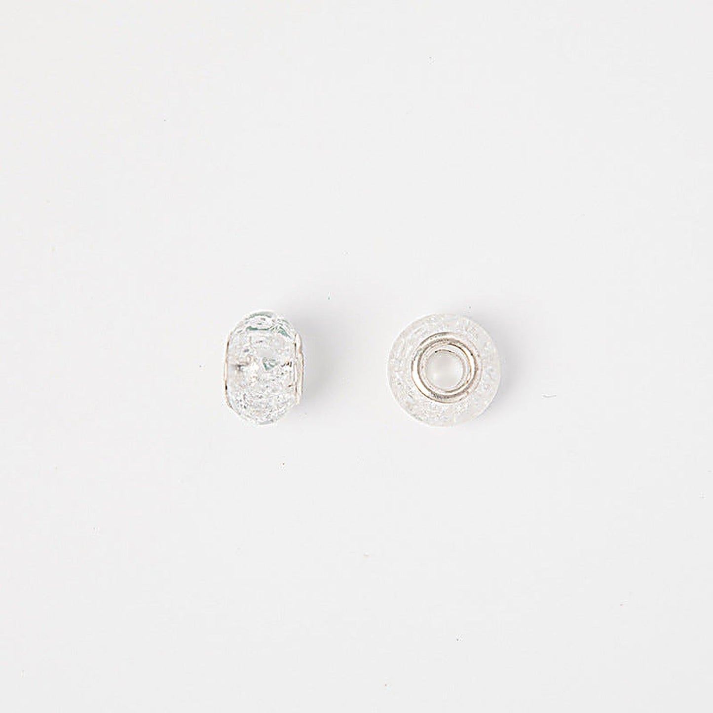 Acrylic Spacer Beads 14mm Crackle Large Hole 50pcs