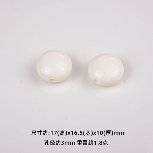 17mm Flat Round Acrylic Beads Assorted Solid Colors 100pcs 2
