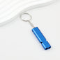 Survival Whistle Keychain Flat Aluminum Alloy Double Tube Self Defense
