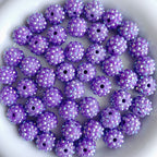 Bubblegum Round Rhinestone Beads 14mm Textured Shimmer 50pcs 6