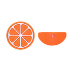 Silicone Focal Beads Orange Citrus Slice Circle Badge 20pcs