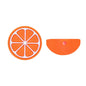 Silicone Focal Beads Orange Citrus Slice Circle Badge 20pcs