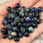 Oil Painting Gradient Resin Beads 10mm Round Opal Glitter 100pcs 11