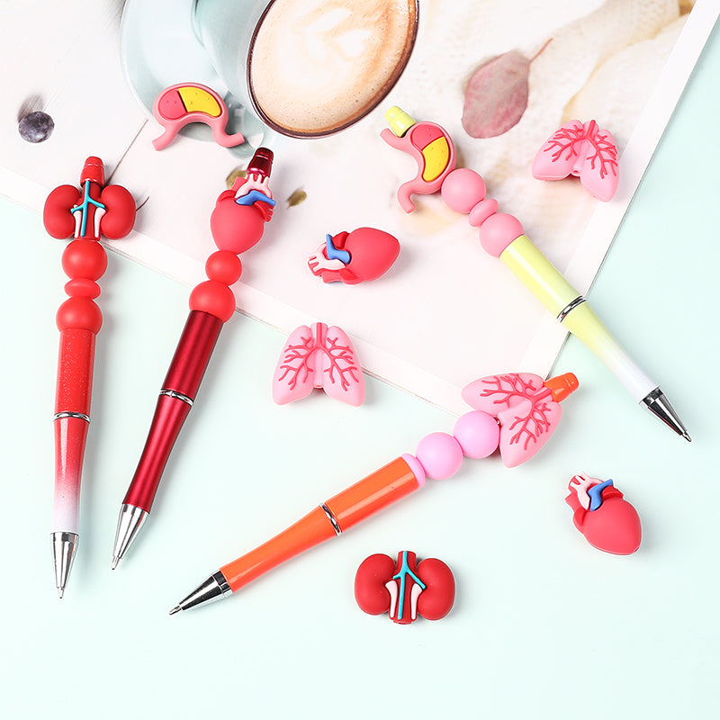 Silicone 3D Focal Beads Cartoon Organs Anatomical Shapes 20pcs 7
