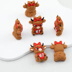 Cute 3D Highland Cow Silicone Focal Beads Red Glasses Bow 20pcs