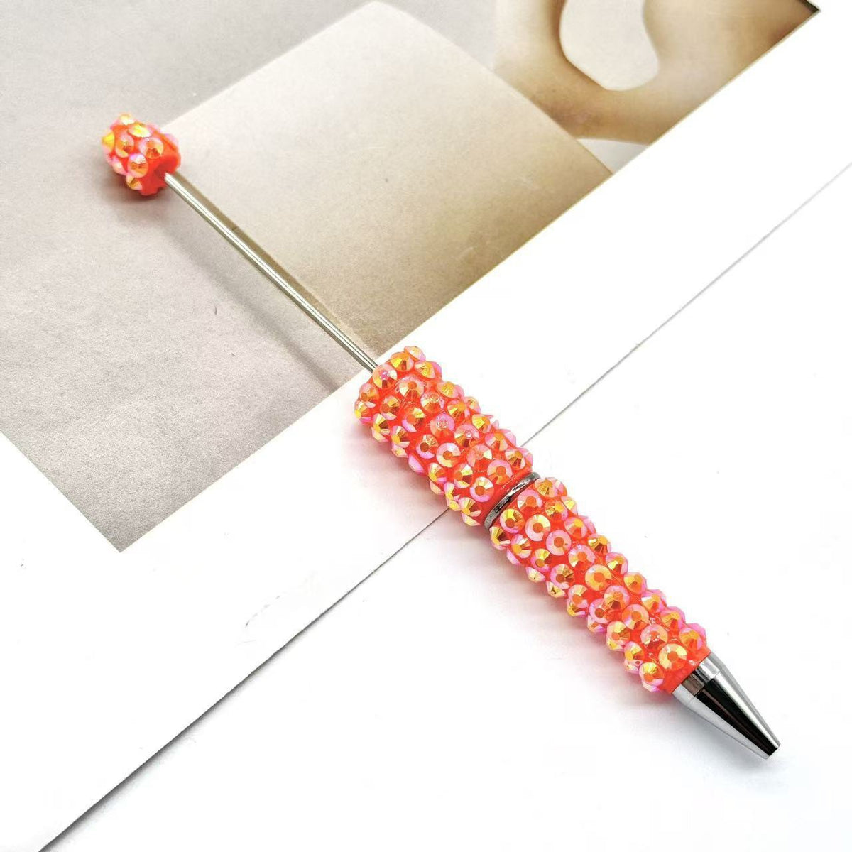 Creative DIY Full Coverage Pearl Rhinestones Beadable Pen 16