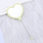 Beadable Plastic Mirrors Handheld Heart-shaped