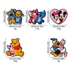 Silicone Focal Beads Disney Mickey Minnie Pooh Bear Heart 20pcs 6