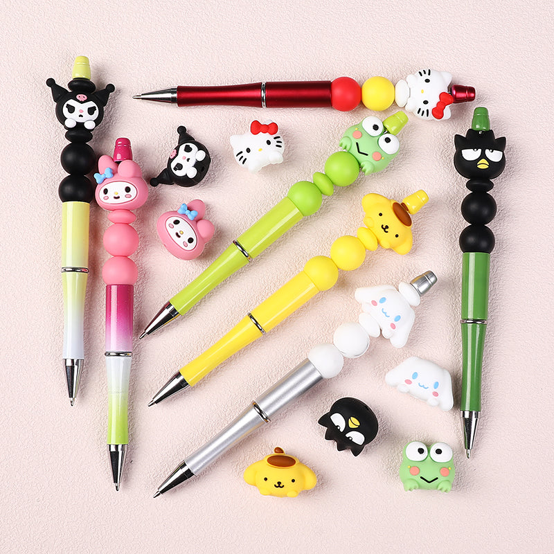 Silicone 3D Focal Beads Sanrio Avatar Smiling Faces Mixed Set 20pcs 7
