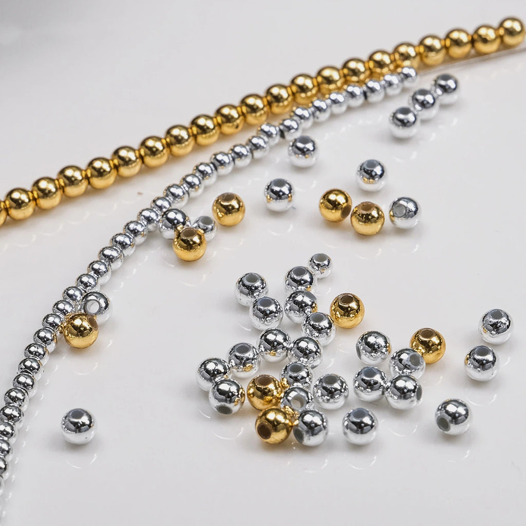 Metallic Acrylic Seed Beads UV Coating 3mm 4mm 50g Approx 1550-3750 pcs 3