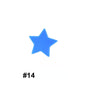 14mm Star Silicone Beads Solid Colors Matte Finish 50pcs 11