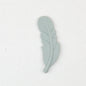 Colorful Feather Shaped Silicone Beads 20pcs - Dark Green Gray