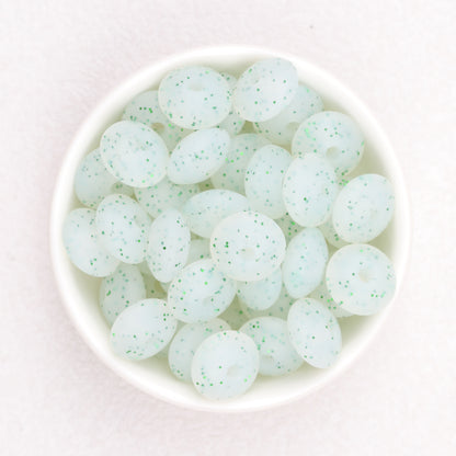 12mm Glitter Silicone Round Spacer Beads Assorted Colors 50pcs 9