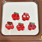 Painted Cherry Acrylic Beads 18mm Baking Labub Kitty Pattern 10pcs