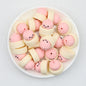 3D Colorful Steamer Glitter Buns Silicone Focal Beads 20pcs 7