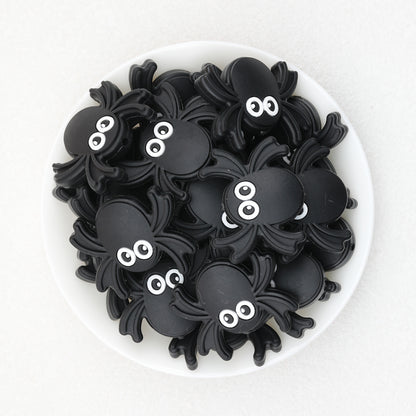 Halloween Black Spider Silicone Focal Beads 20 pcs 2