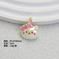 Glossy Plating Tiny Cute HK Kitten Resin Beads 10pcs 7