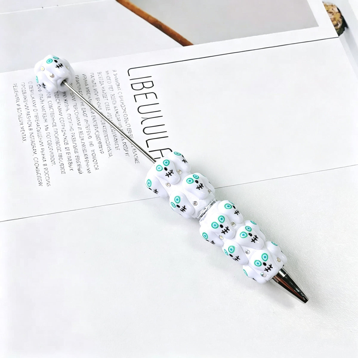 Halloween Elements Pumpkin Rhinestones Beadable Pen 16
