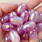 Electroplated Opal Jujube Shaped Resin Beads 21mm Iridescent 10pcs 2