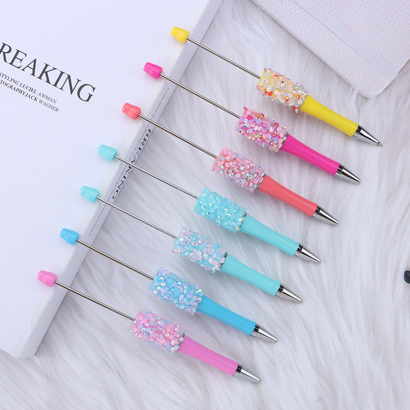 Beadable Pen with Creative Sequin Petal Decoration 3