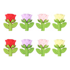 Silicone 3D Focal Beads Rose Multi Color Delicate Petals 20pcs 7