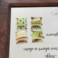 Green Pillow Acrylic Square Beads 21mm Playful Pattern 10pcs