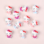 Silicone 3D Focal Beads Nurse Cat Wearing Nurse Hat 20pcs 5