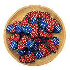 Silicone Focal Beads Independent Day US Heart American Flag Leopard Print 20pcs 2