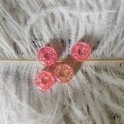 Acrylic Large Hole Spacer Beads 14mm AB Colorful 31pcs 21