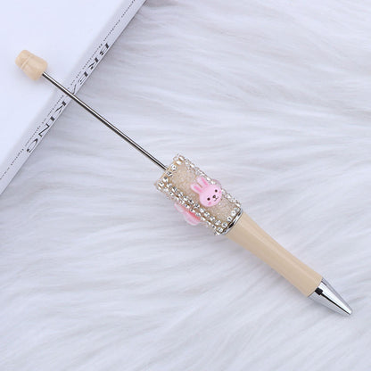 Beadable Pen with Cute Bunny and Rhinestone 17