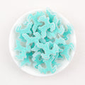 Christmas Reindeer Silicone Focal Beads Wholesale, Blue Snowflake Design