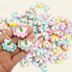 Silicone Focal Beads Cloud Unicorn Sleeping Pose 20pcs 3