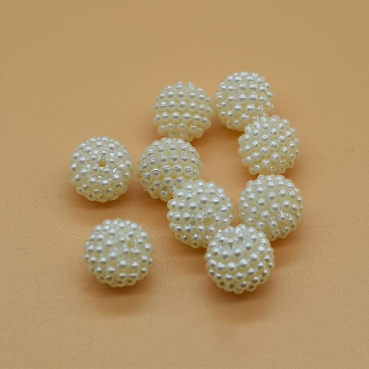 Pearl Waxberry Acrylic Beads 10mm Imitation ABS Plastic 100pcs