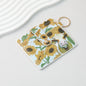 PU Card Holder Keychain Multi Patterned - E2