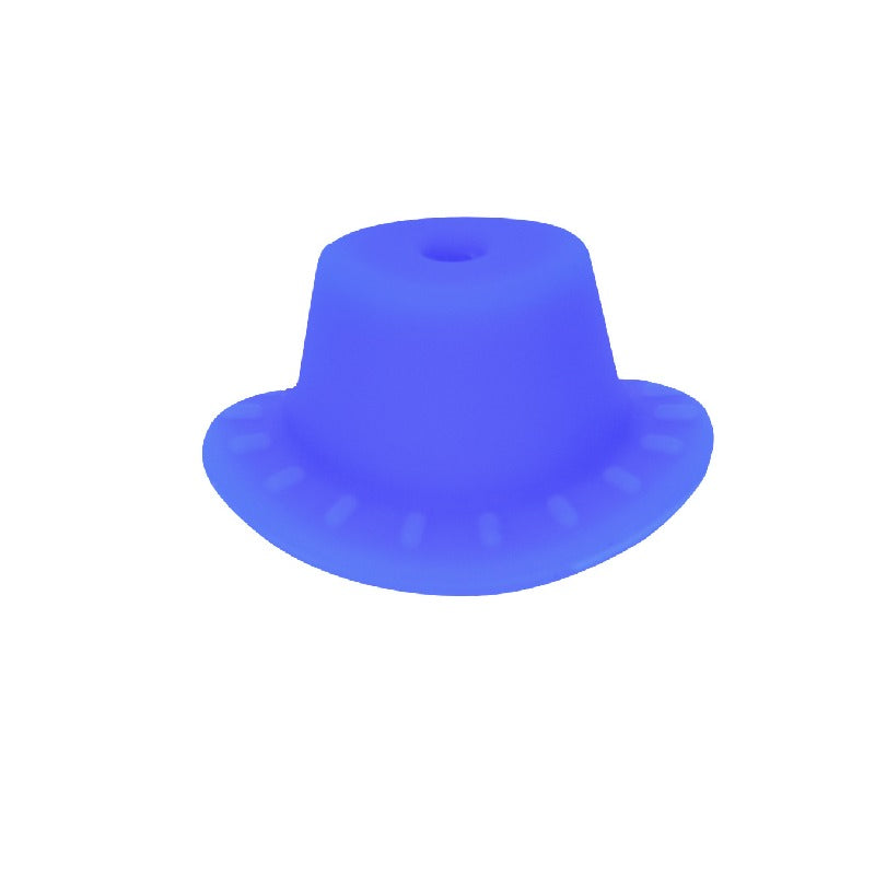 Silicone Focal Beads Cowboy Hat Embossed Brim Matte Colors 20pcs 17