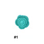 Double-Sided Flower Silicone Beads Multi Color Solid 50pcs 5