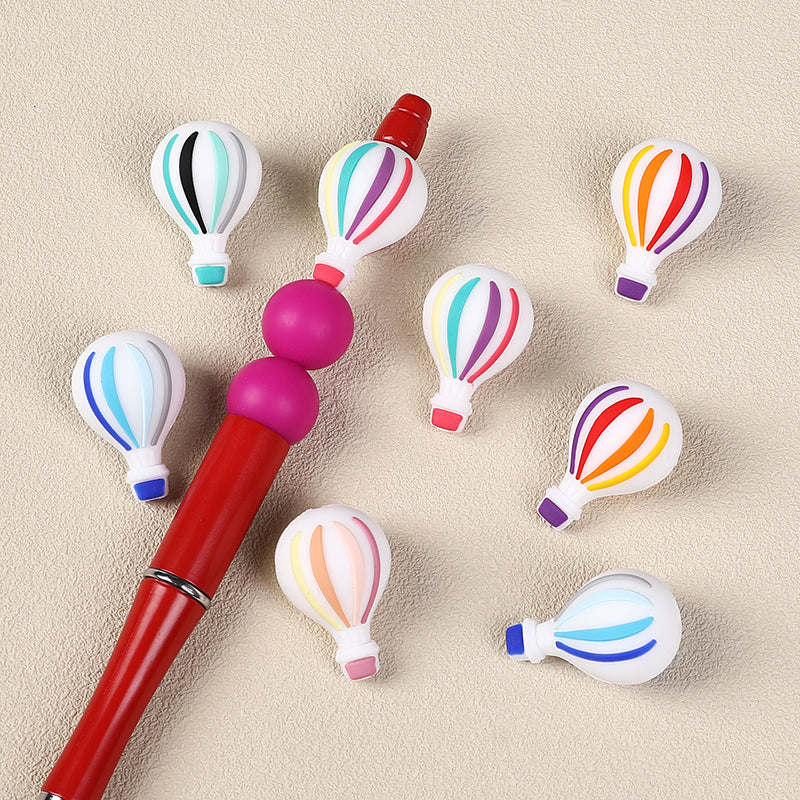 Silicone 3D Focal Beads Hot Air Balloon Rounded Balloon Shape 20pcs 8