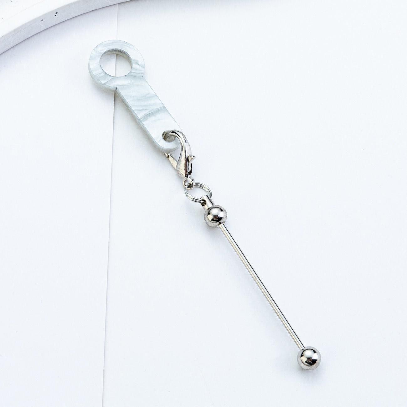 Beadable Cup Charms Glitter Marble Texture