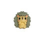 Silicone 3D Focal Beads Hedgehog Front Facing 20pcs 2