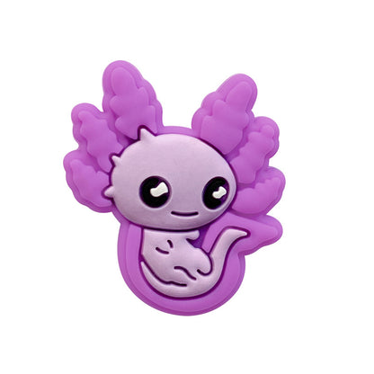 Silicone Focal Beads Axolotl Smiling Face Colorful 20pcs 3