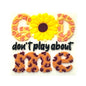Silicone Focal Beads Don Play About Me Sunflower Leopard Print 20pcs