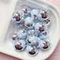 Hand-Painted Flower Heart Round Acrylic Beads 16mm 10pcs 3