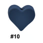 Colorful Pastel Mix Heart 14mm Silicone Beads Solid Color Matte Finish 50pcs 9