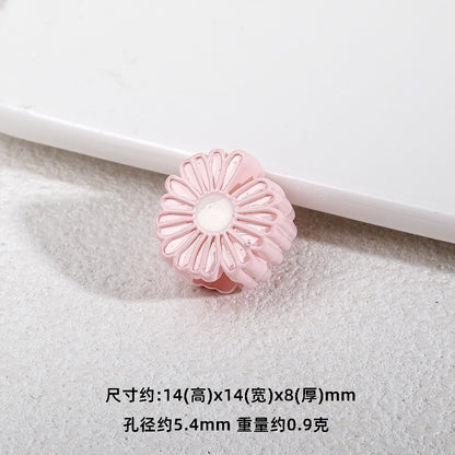 Bright Daisy Acrylic Flower Beads 14mm Round Shape 20pcs 5