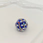 Wavy Rhinestone Beads 18mm Bubblegum Acrylic Multicolor 4pcs 15