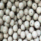 15mm Silicone Beads Multi Color Leopard Print 50pcs