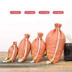 Cotton Linen Drawstring Bags Colorful Lotus Print 8x10-12x15cm 2pcs 2