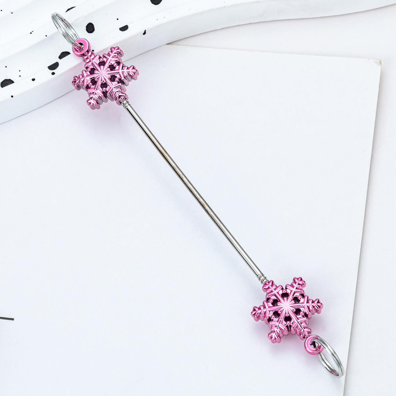 Beadable Blank Bars Christmas Snowflake-shaped